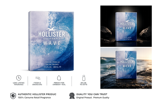 Hollister California Wave for Men EDT 100ml | Fresh Ocean Fragrance | Long Lasting Cologne